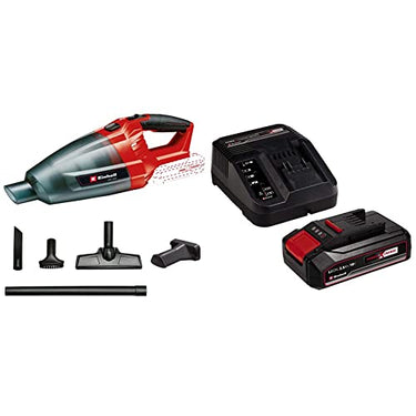 Einhell Akku-Handstaubsauger TE-VC 18 Li-Solo Power X-Change (Lithium-Ionen, 540 ml-Staubfangbehälter, inkl. 3 Düsen, Verlängerung, Wandhalterung, inkl. Waschbarer Filter, inkl. Akku und Ladegerät) im Sale